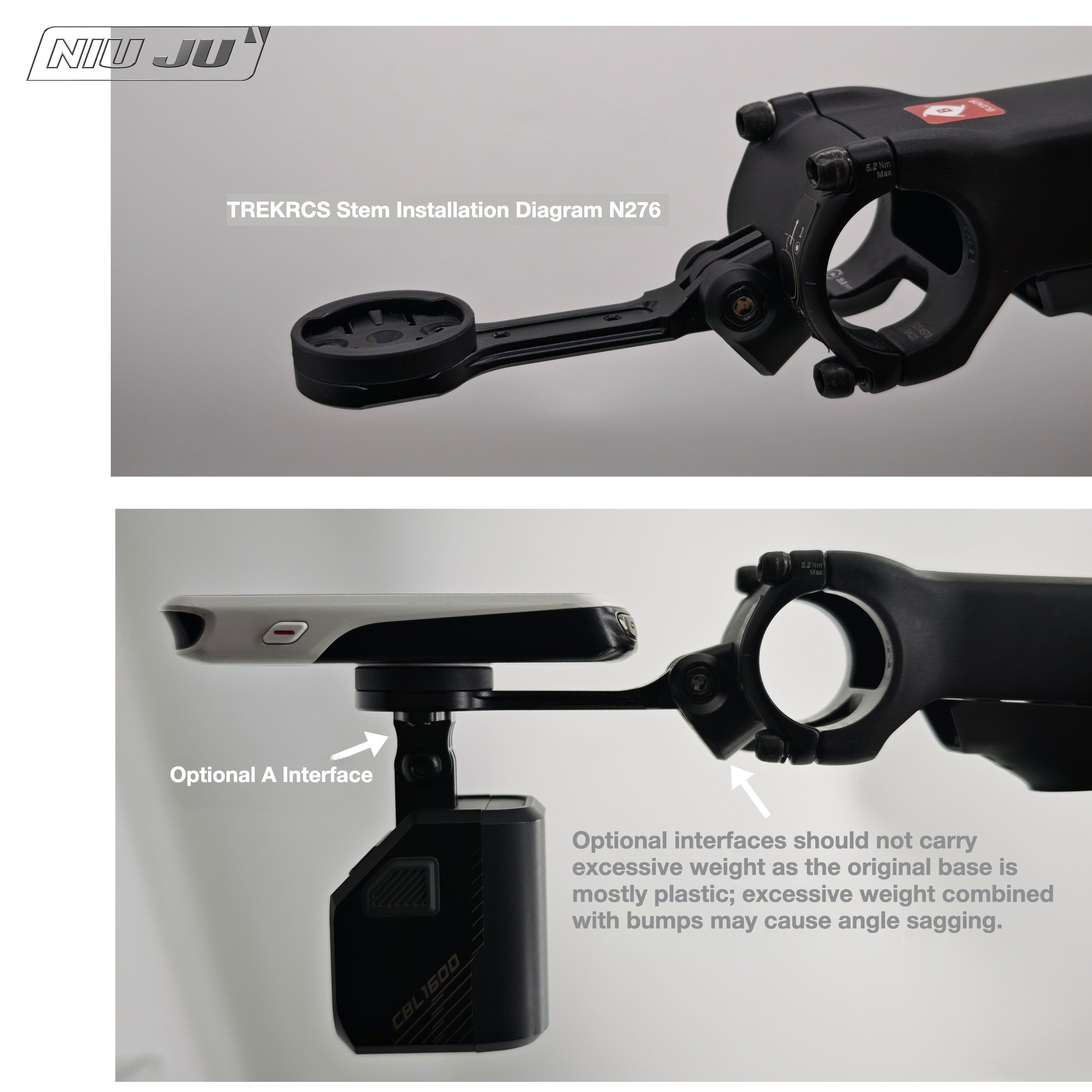 TREK BLENDR Computer Mount Extension for Madone | Garmin Wahoo GoPro Compatible Aluminum Mount