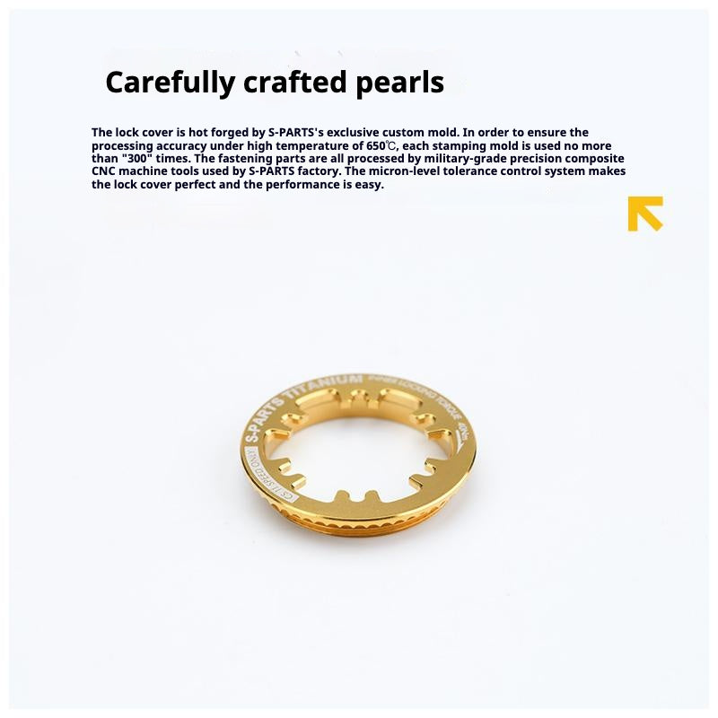 S-PARTS Titanium Cassette Lockring for MTB and Road Bikes (Shimano & SRAM Compatible)