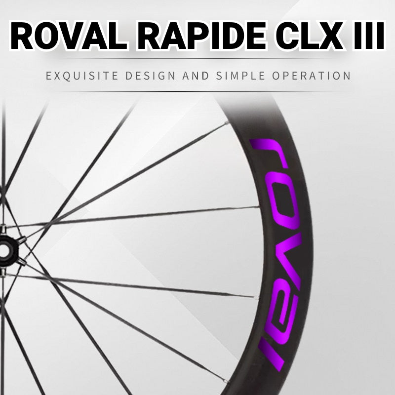 Roval Rapide CLX 3 Wheel Decals | Custom Waterproof Rim Stickers for Specialized Carbon Wheels