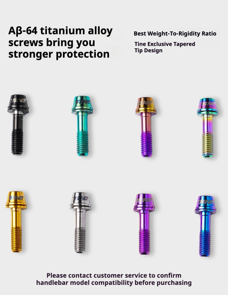 TiNE Titanium Stem Bolts M5×18 (Pair of 2) | Ultralight CNC Bolts for Stems & Integrated Handlebars