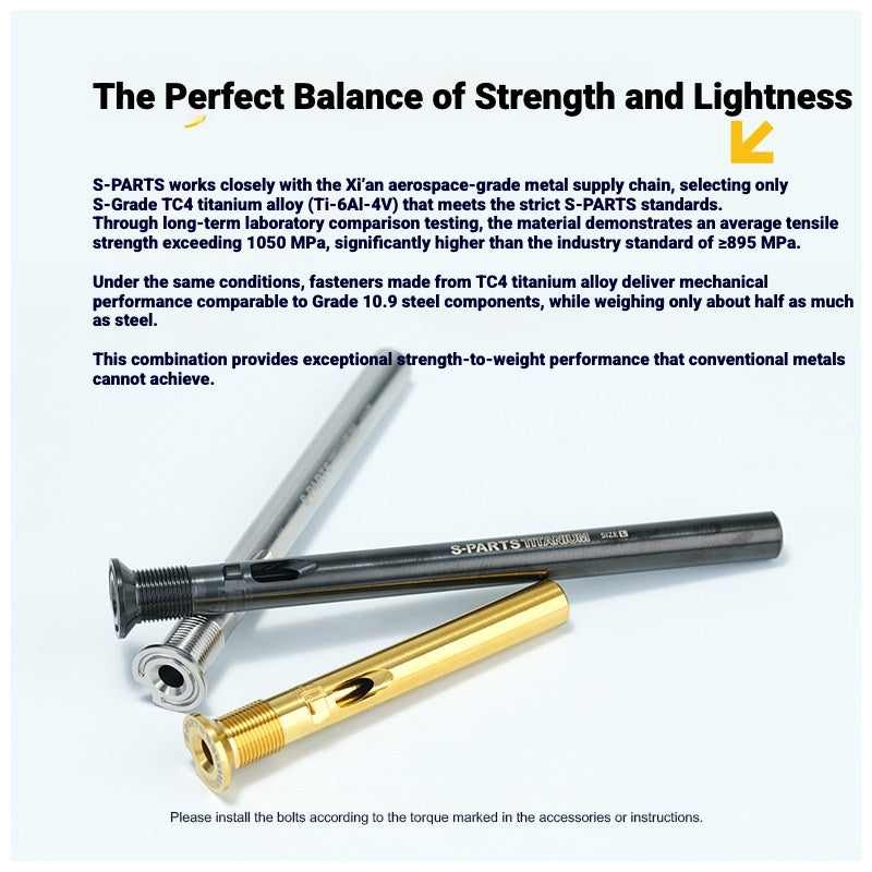 Titanium Headset Compression Plug Kit for Colnago Y1RS | Fork Compression Assembly XS S M L