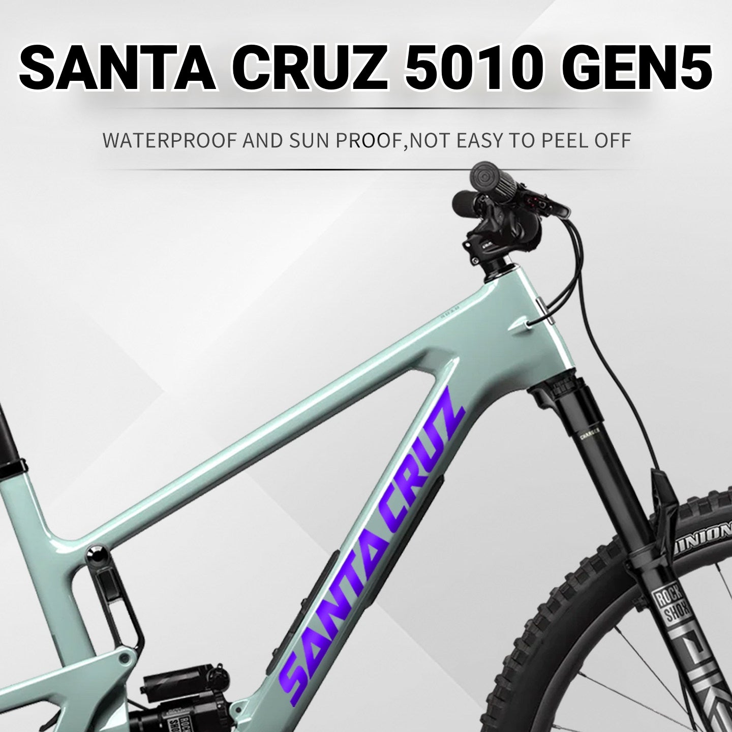 SANTA CRUZ 5010 Frame Logo Decal Kit | Custom Color Change Trail MTB Sticker