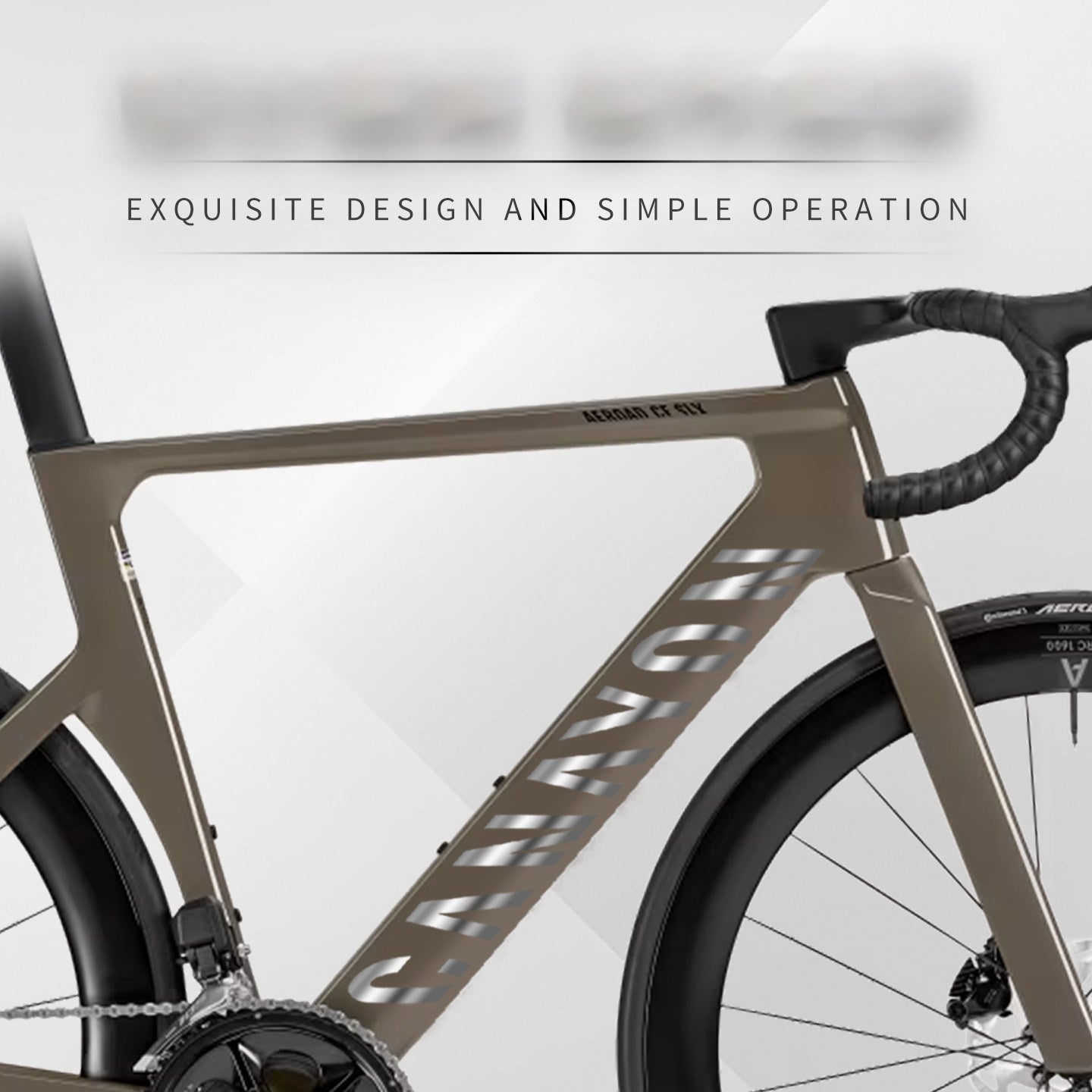 Road Bike Frame Decal Kit | Down Tube Decals ×2 + Integrated Handlebar Decal | Compatible with Canyon Aeroad CFR / CF SLX / CF SLX 8