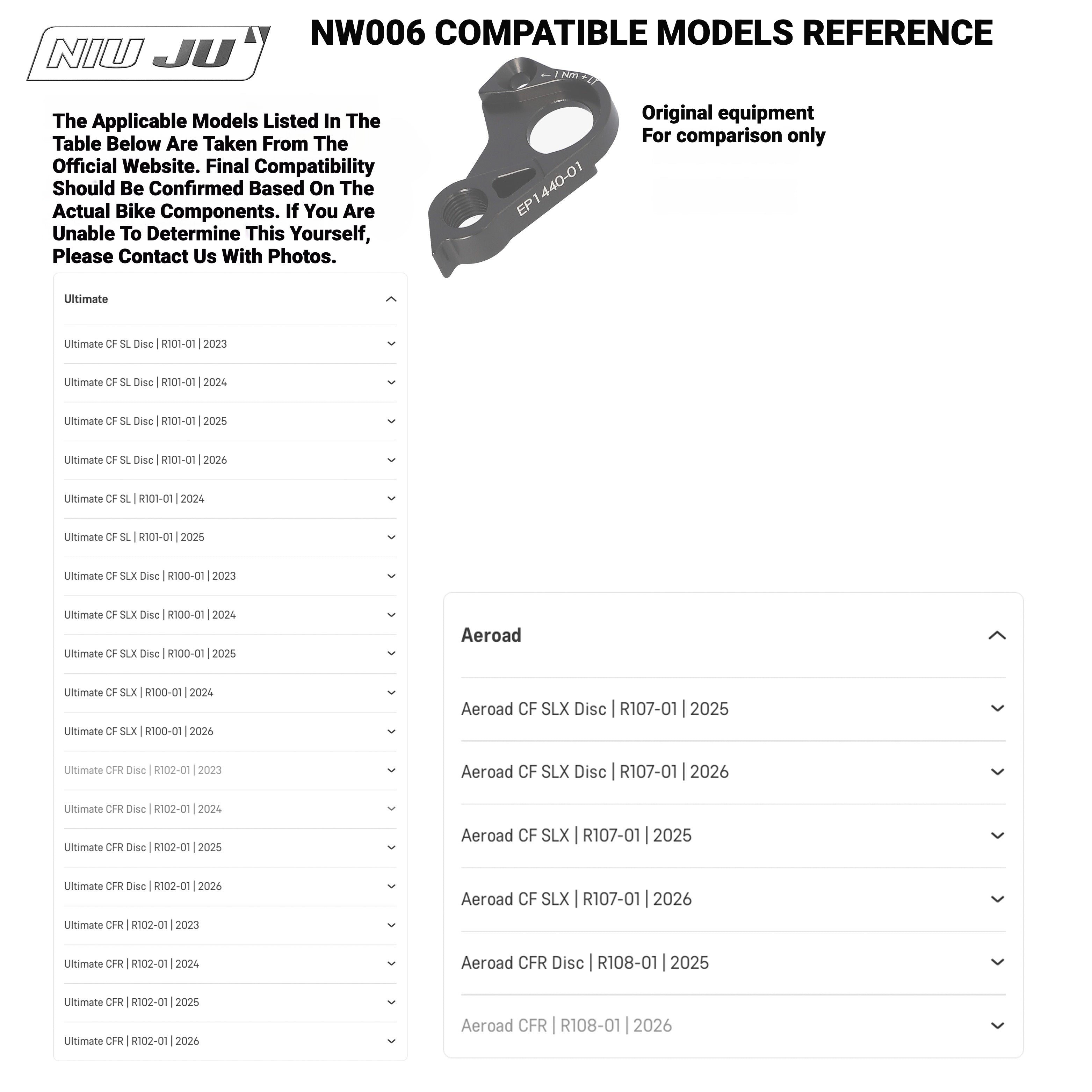 Direct Mount Derailleur Hanger for CANYON AEROAD & Ultimate (Thru-Axle Disc)