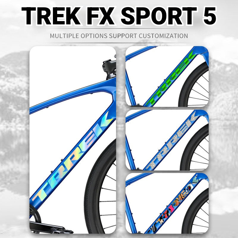 Compatible avec TREK FX2 Vélo de Route Hybride VTT Couvercle de Logo sur le Tube Diagonal Autocollant Décoratif Étanche Changement de Couleur
