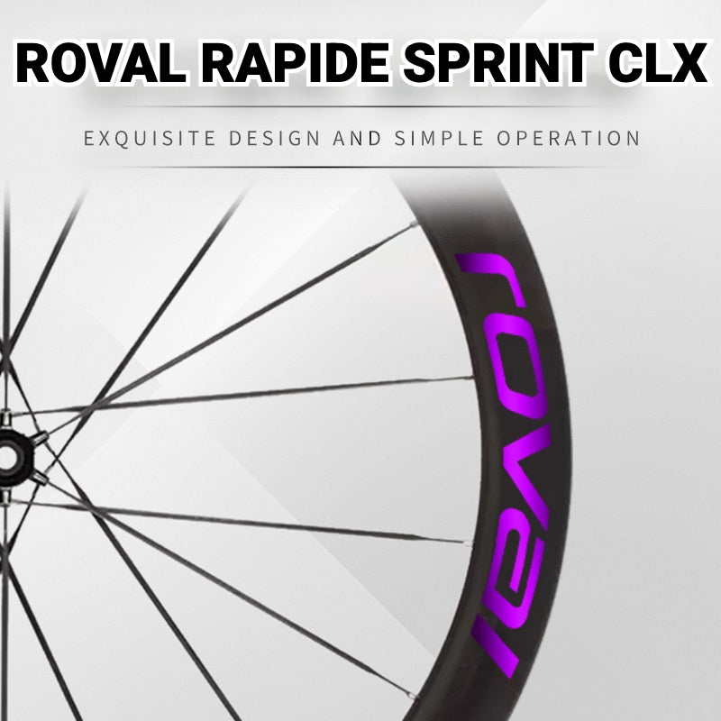 Specialized Roval Sprint CLX Wheel Decals | Custom Logo Color Change Overlay Stickers