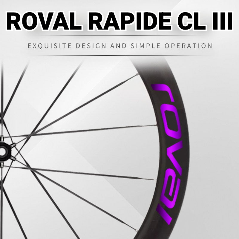 Roval Rapide CL III Wheel Decals | Custom Carbon Wheel Logo Color Change Stickers