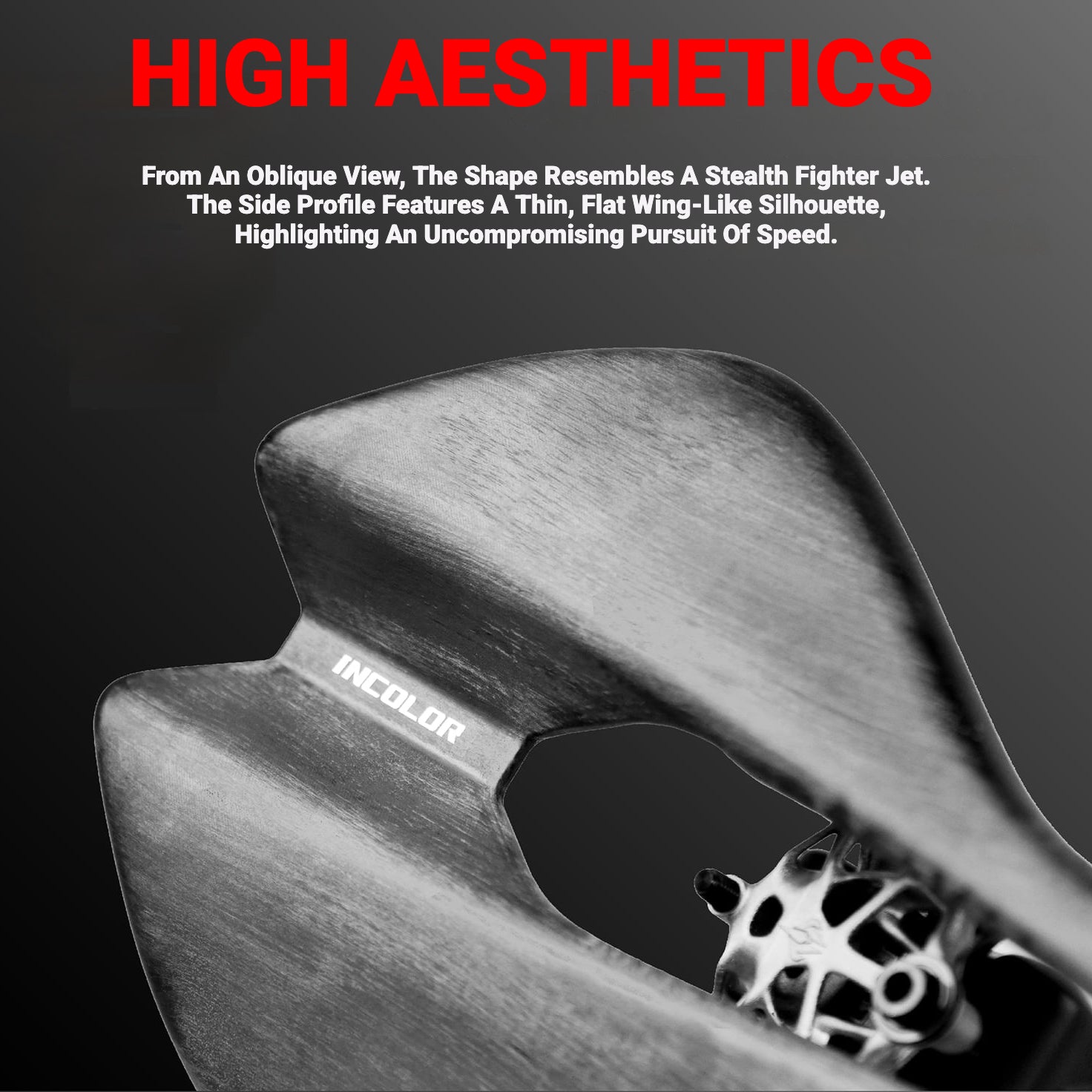 82g Ultra-Light Full Carbon Short-Nose Saddle|INCOLOR RC-1|Ultimate Weight-Reduction Upgrade