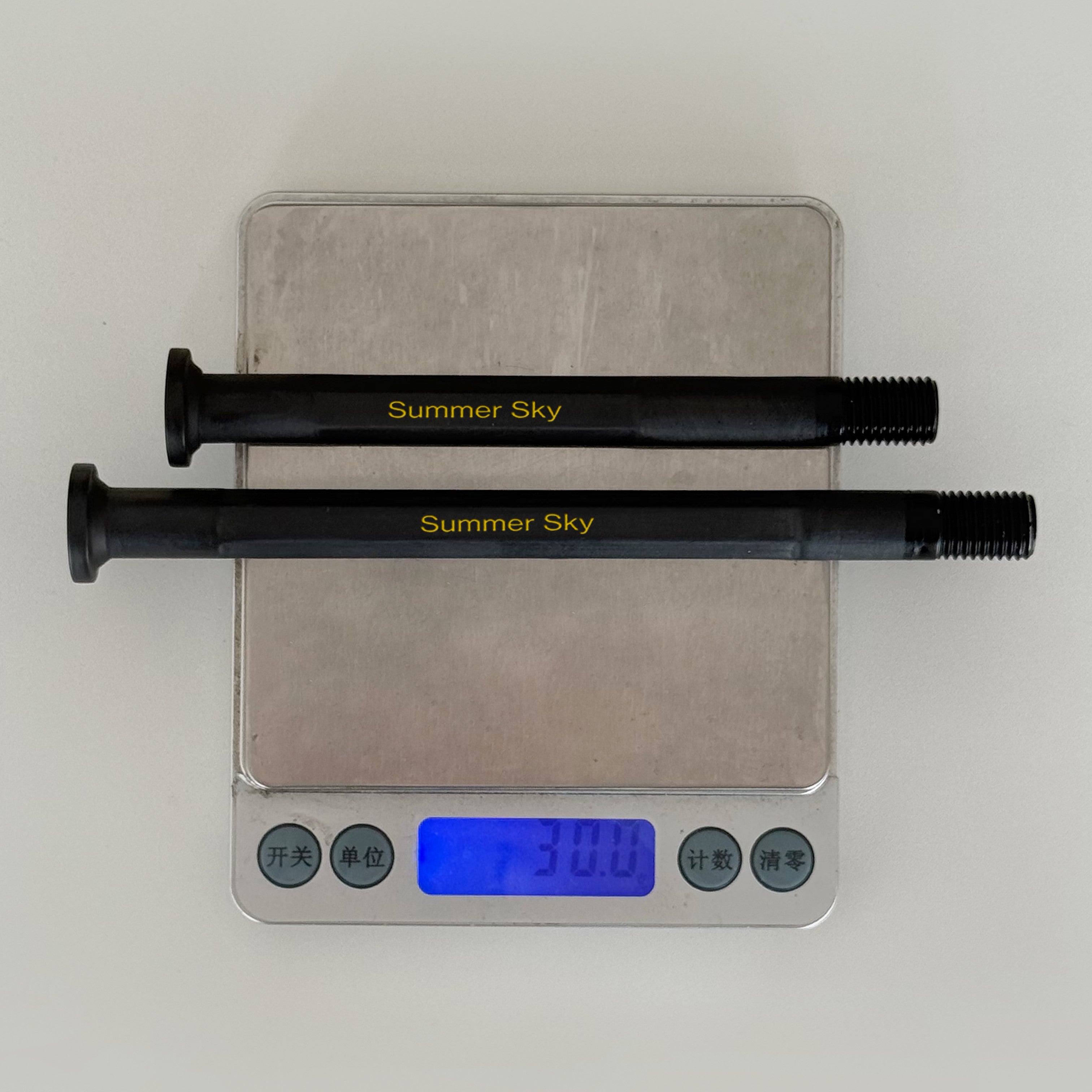 Summer Sky 27–32g Race-Grade Ultralight Carbon Fiber Road Bike Thru-Axle Set – Custom Fit