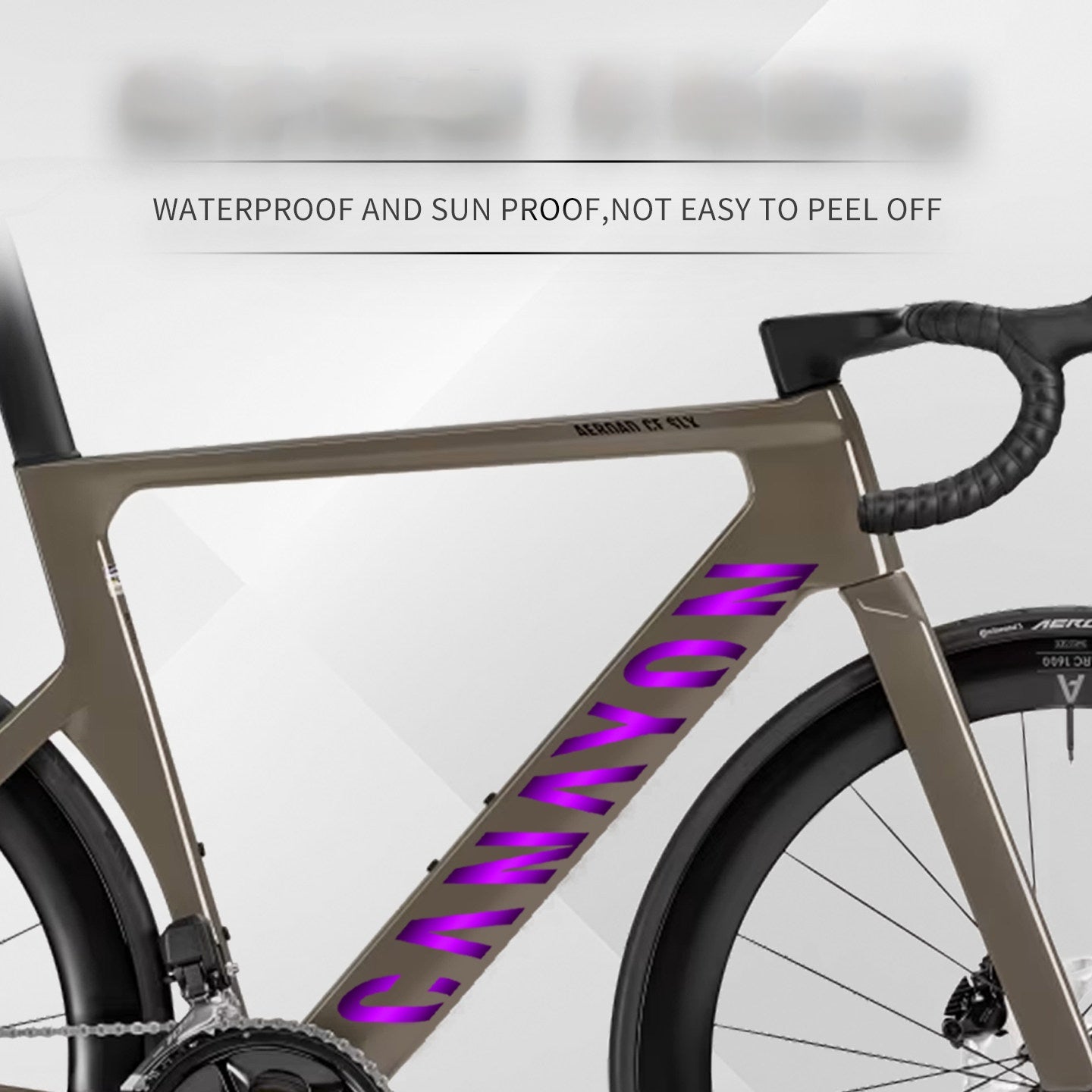 Road Bike Frame Decal Kit | Down Tube Decals ×2 + Integrated Handlebar Decal | Compatible with Canyon Aeroad CFR / CF SLX / CF SLX 8