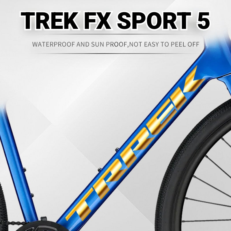 Compatible avec TREK FX2 Vélo de Route Hybride VTT Couvercle de Logo sur le Tube Diagonal Autocollant Décoratif Étanche Changement de Couleur