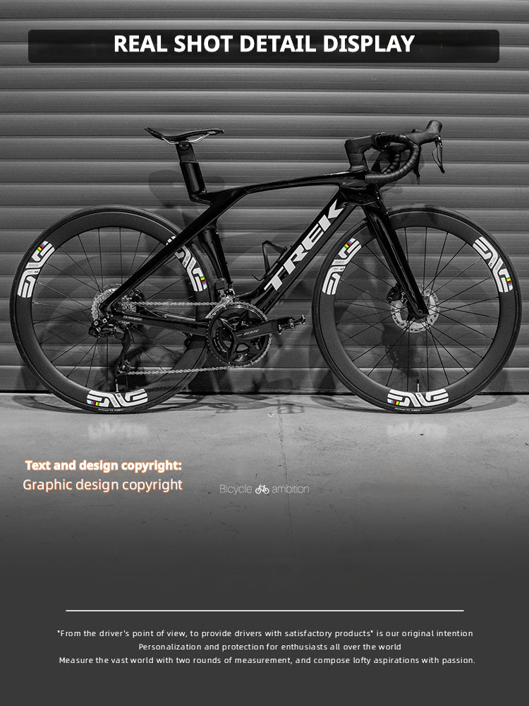 ENVE SES 4.5 Rainbow & World Championship Wheel Decal Set | Front 4.5 & Rear 5.6 Stickers | For Pogacar Style Custom Rims