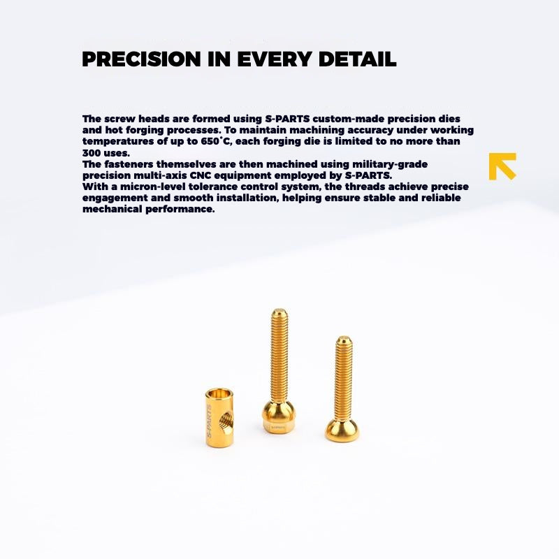 S-PARTS Titanium Saddle Clamp Bolt Kit for VOICE VFV | 3pcs Lightweight Upgrade