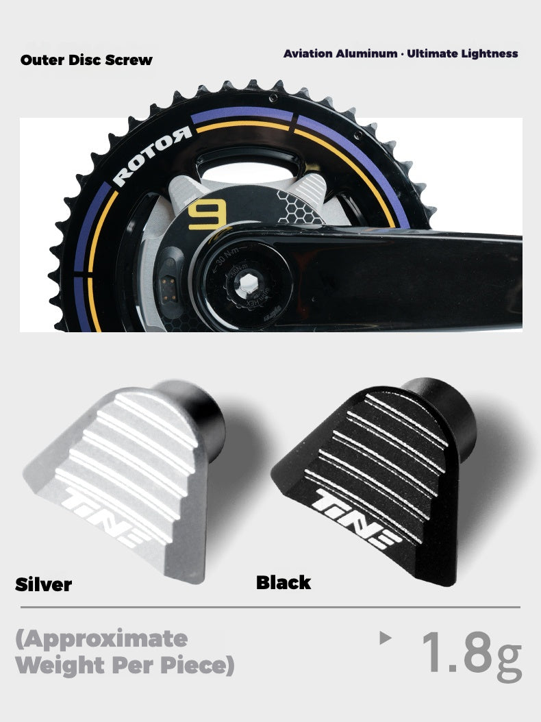 TiNE Ultra-Lightweight Chainring Bolt Kit|SRM Exclusive Edition|Aerospace Aluminum Outer + Titanium Inner