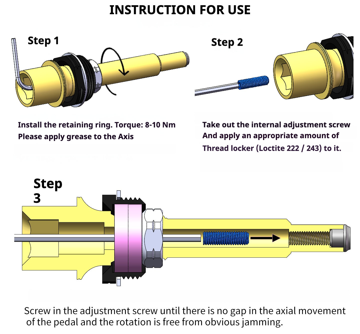 Chaser Titanium Pedal Axle Upgrade Kit for Shimano Dura-Ace R9100 Road Pedals