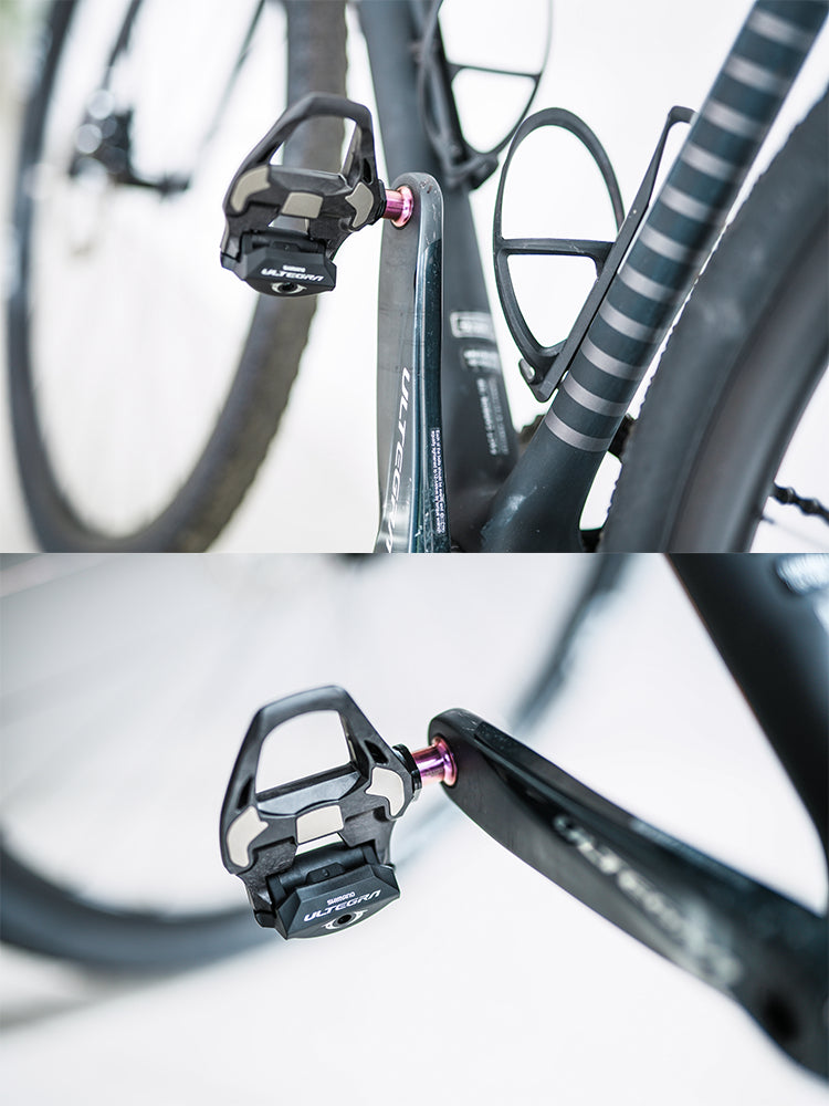Chaser Titanium Pedal Axle Kit for Shimano R550 / 105 R7000 / Ultegra R8000 / XT M8000 | Ultra-Light Upgrade 69g–73g