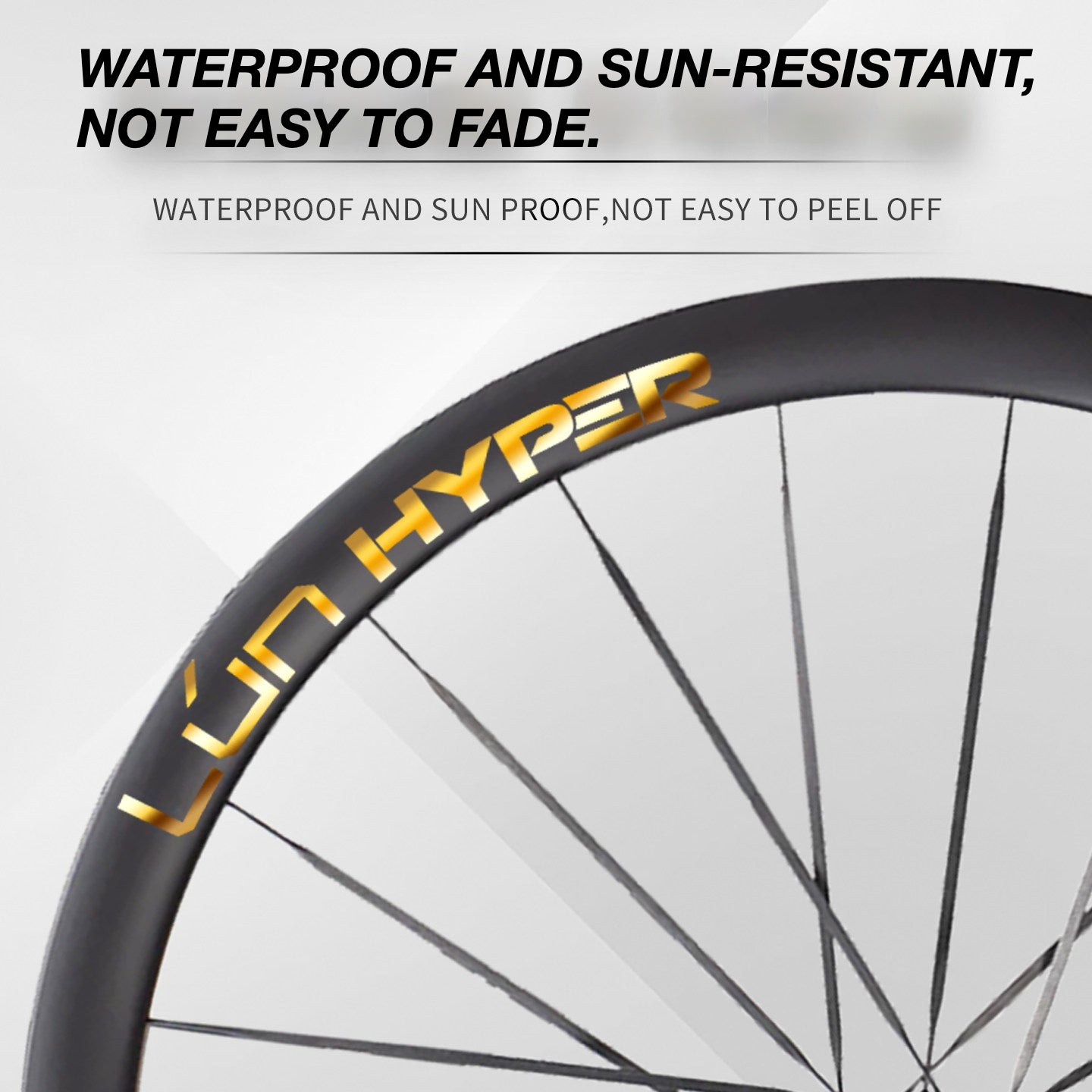 Infinity Logo Decals for Lún HYPER 5 D40 Gen 5 Wheelset | Waterproof Rim Overlay Stickers(Complete Decal Set for Two Wheels + Spare Decals Included)
