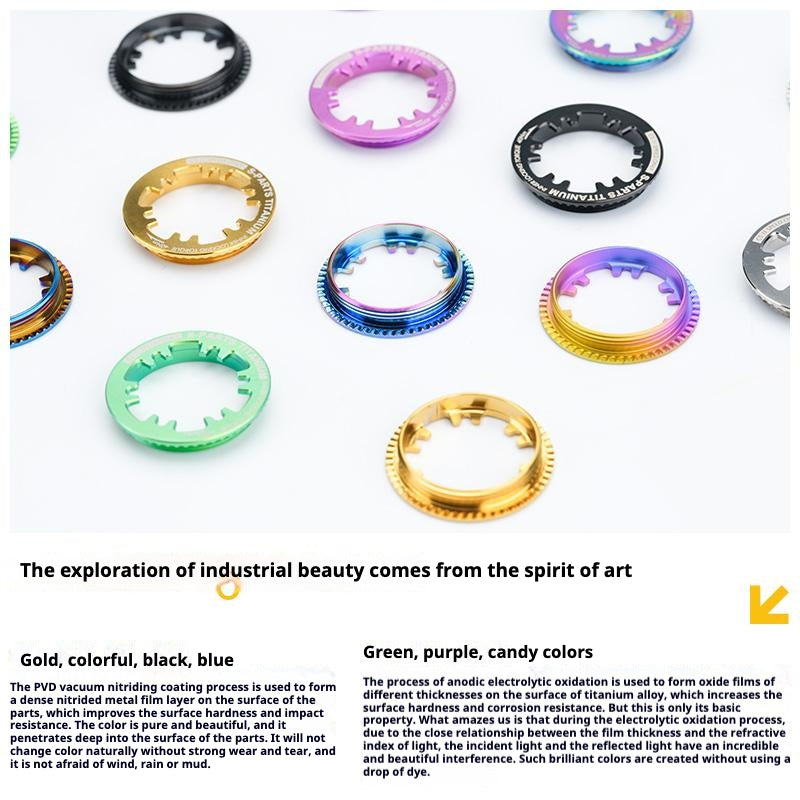 S-PARTS Titanium Cassette Lockring for MTB and Road Bikes (Shimano & SRAM Compatible)