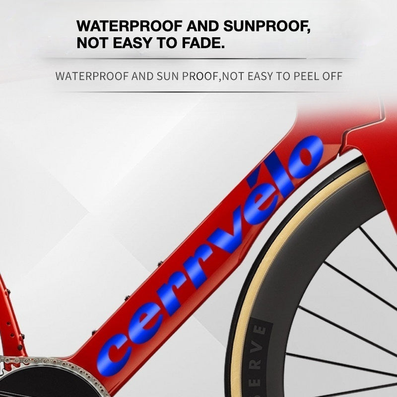 Custom OEM Logo Decals for 2026 Cervélo S5 Road Bike Frame | Waterproof Overlay Stickers