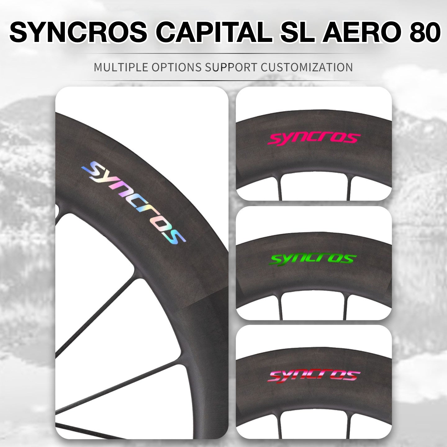 Syncros Capital SL80 Wheel Decal Sticker Kit – Logo Cover & Color Change