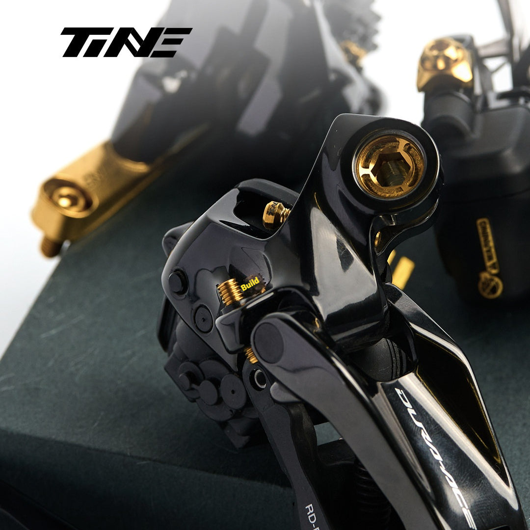 TiNE Titanium Shimano Rear Derailleur Limit & B-Tension Screws | Ultra-Light TC4 Ti Upgrade