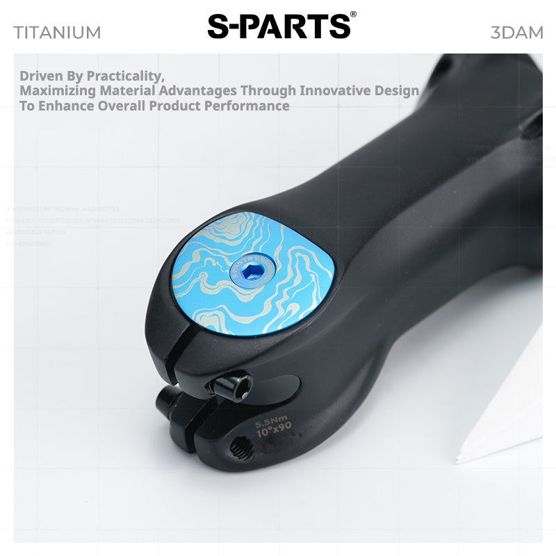 S-PARTS 3DAM D-Type Top Cap Set for GIANT | 3D-Printed Titanium Powder | OD2 / OD1 Compatible | Multiple Patterns
