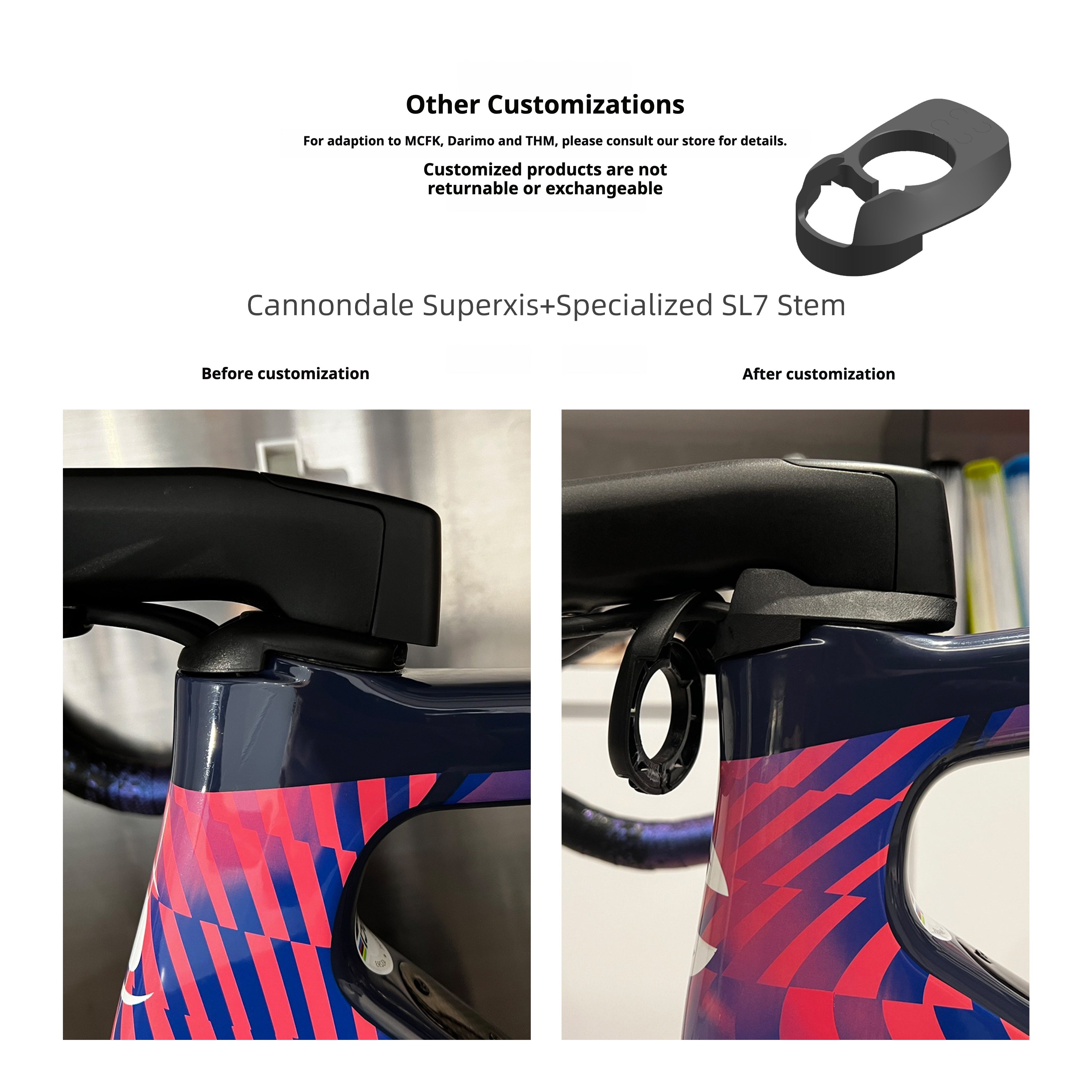 Adaptateur de base de jeu de direction Cannondale pour THE ONE PRO, Madone, Vision, cintres intégrés FSA
