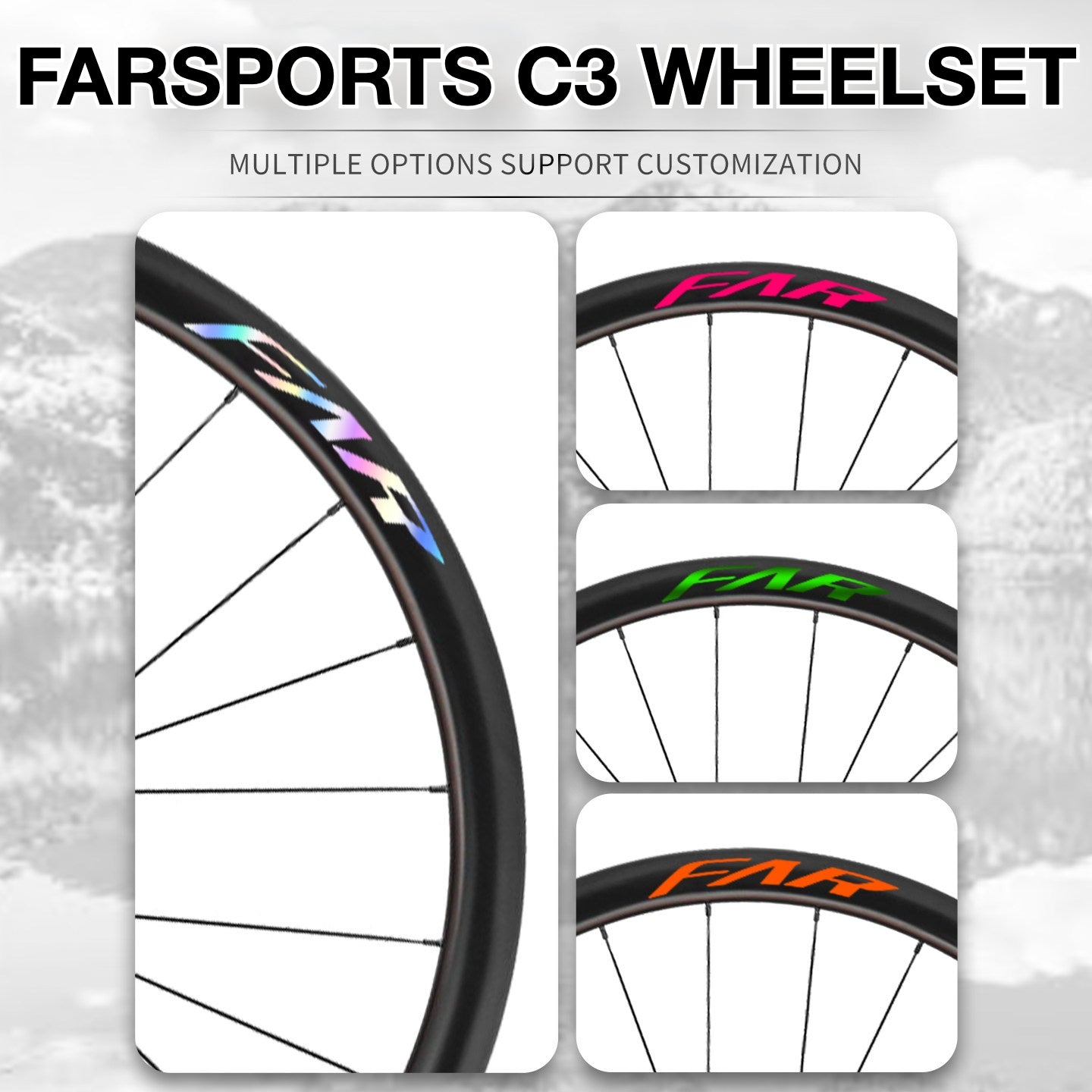 2025 FARSPORTS C3 Wheel Decal Sticker Kit – Logo Cover & Color Change
