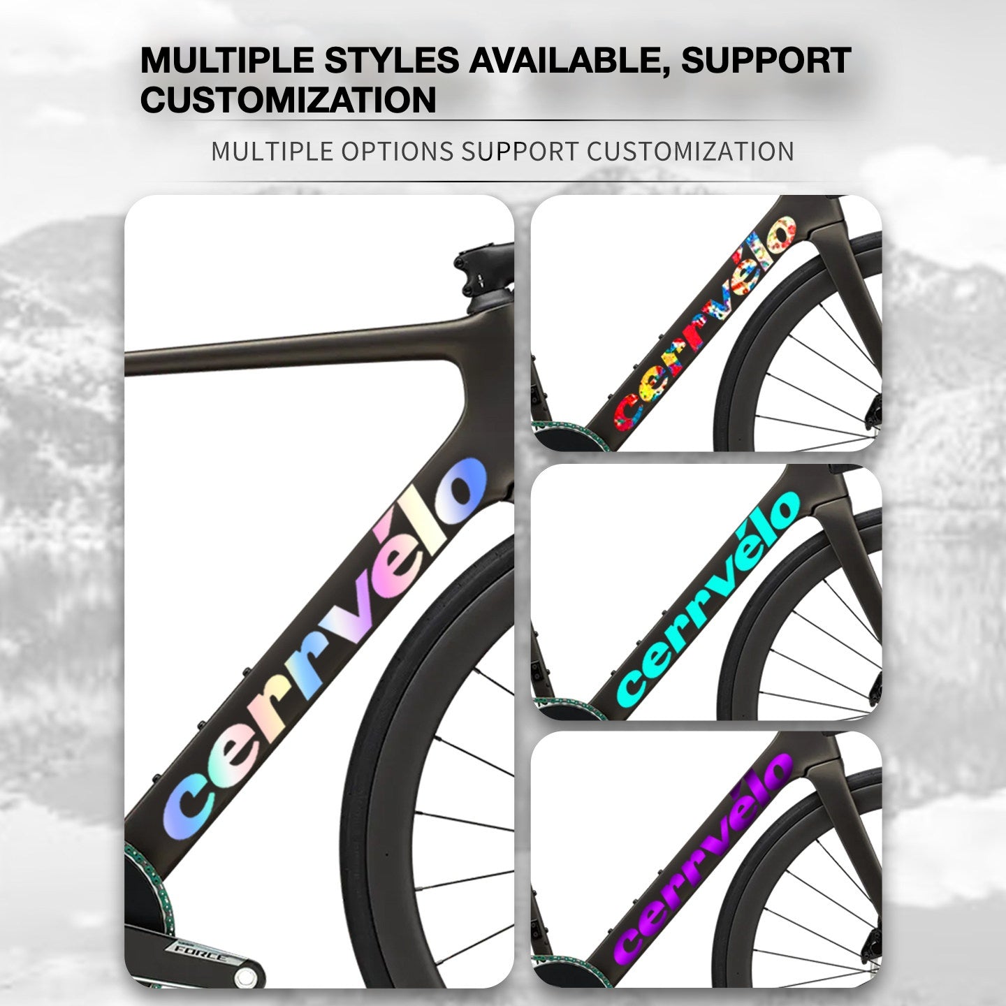 Custom OEM Logo Decals for 2026 Cervélo Soloist Road Bike Frame | Waterproof Overlay Stickers(Please leave your frame size in the order notes when placing your order.)