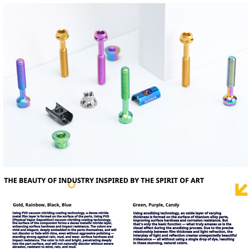 S-PARTS Titanium Seatpost Balance Bolt Kit for Colnago Y1 / V5RS – Straight & Rear-Offset Types – Multi-Color