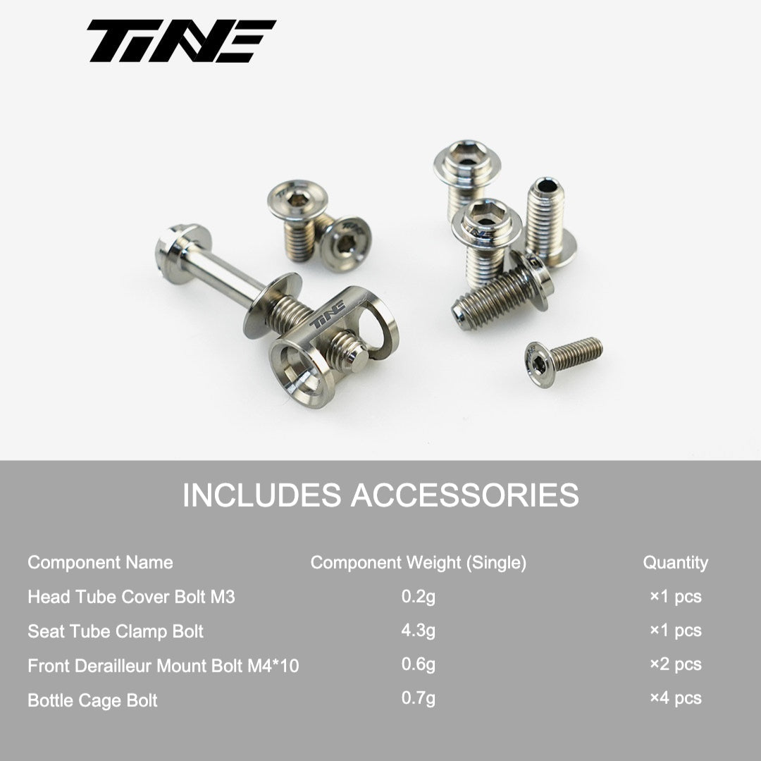 TiNE Ultra-Light Titanium Bolt Kit for Specialized S-Works SL9 Road Bike