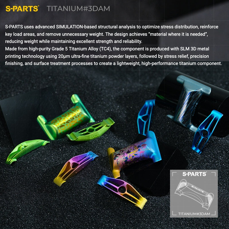 S-PARTS Titanium Saddle Clamp Bolt Kit for Cannondale SystemSix Gen 5 – 3D Printed Lightweight Upgrade