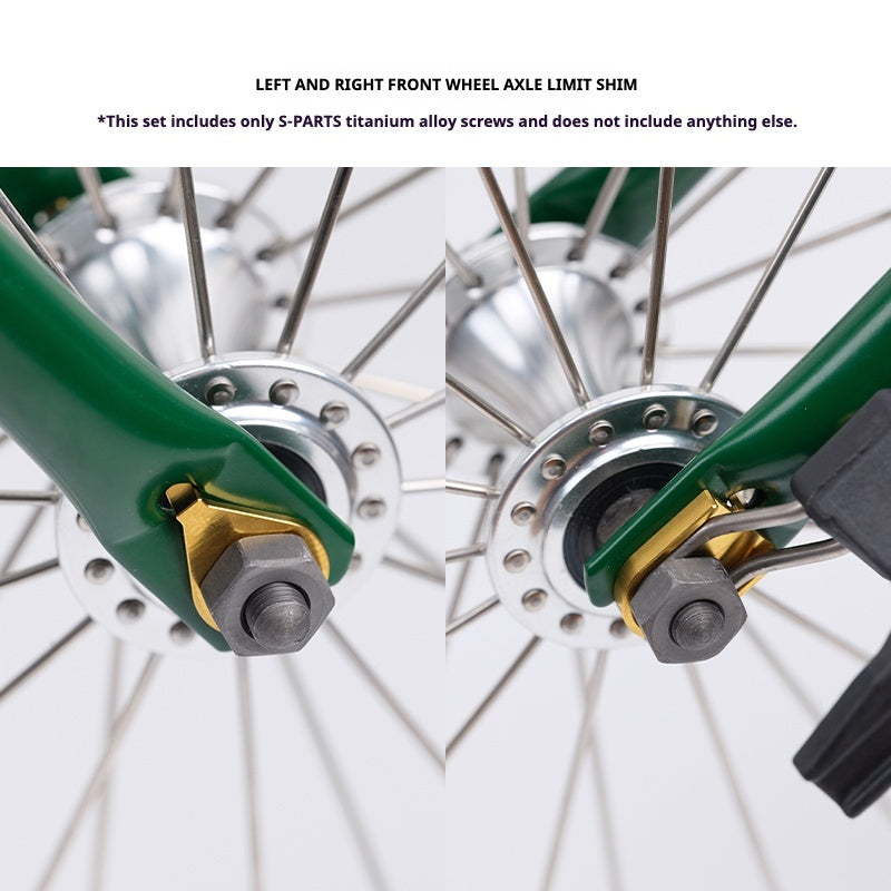 S-PARTS Titanium Bolt Upgrade Kit for Brompton | TC4 CNC Lightweight Frame & Hinge Hardware Set
