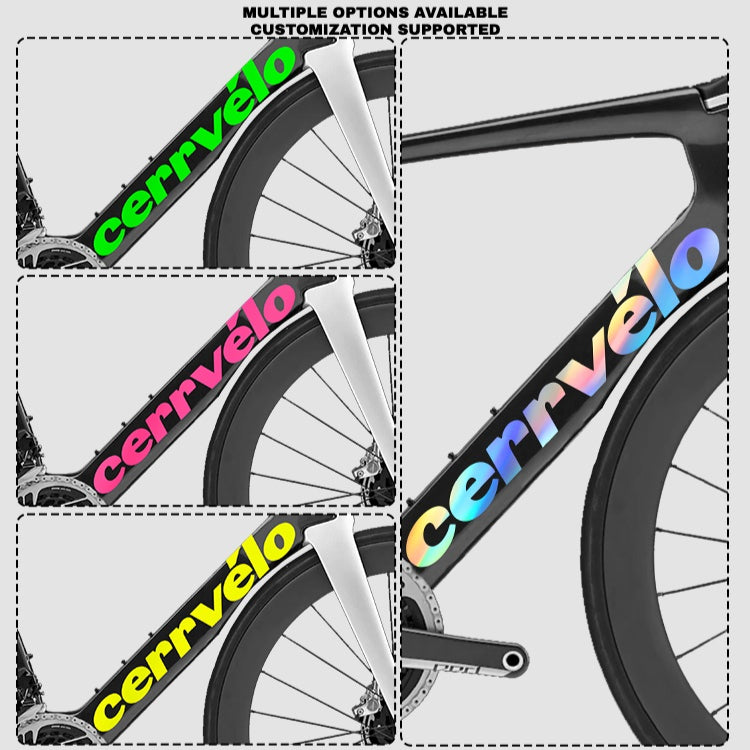 2023 cervelo S5 Frame Logo Color Decals|Down Tube & Head Tube Sticker Kit|48–56
