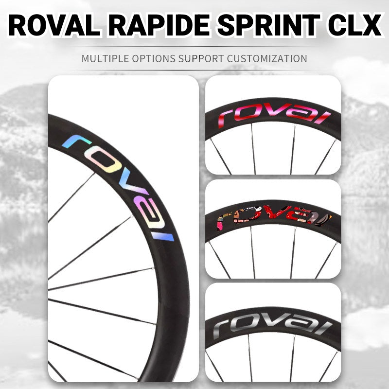 Specialized Roval Sprint CLX Wheel Decals | Custom Logo Color Change Overlay Stickers