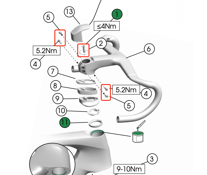 Complete Titanium Bolt Upgrade for Trek Madone Gen7 SLR/SL and Shimano/SRAM Shift Brake Kits