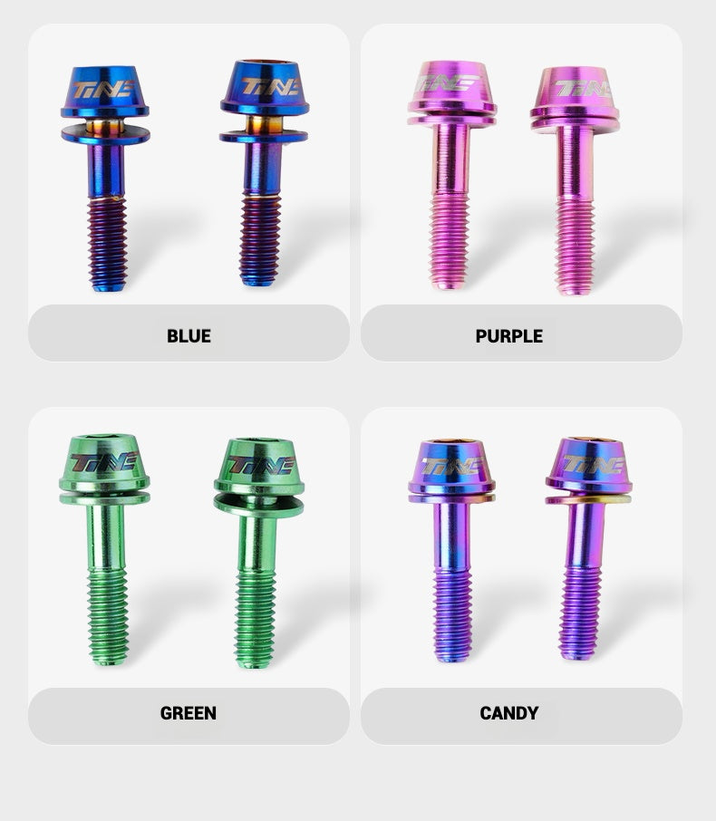 TiNE Titanium Alloy Screws for DARIMO Nexum Drag Integrated Handlebar – M4×16 Lightweight Stem Bolts (8 Colors)