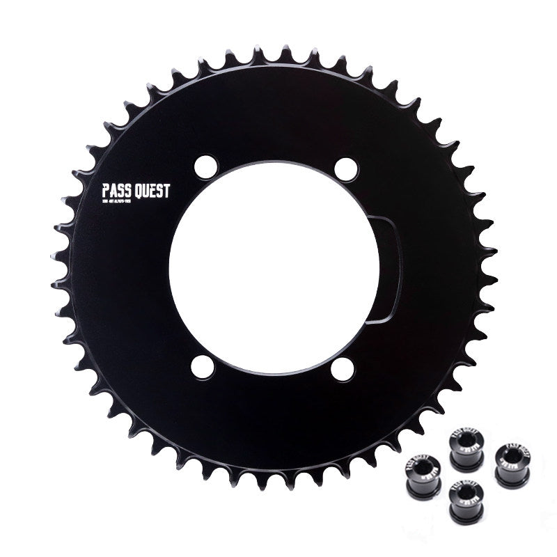 PASS QUEST X110BCD Narrow-Wide Chainring for Shimano 4-Arm Road Cranks | 36T–60T 1x