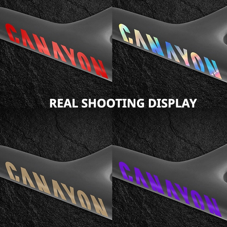 Canyon AEROAD CF SLX 8 Road Bike Handlebar Logo Stickers | Waterproof Color Change Decals