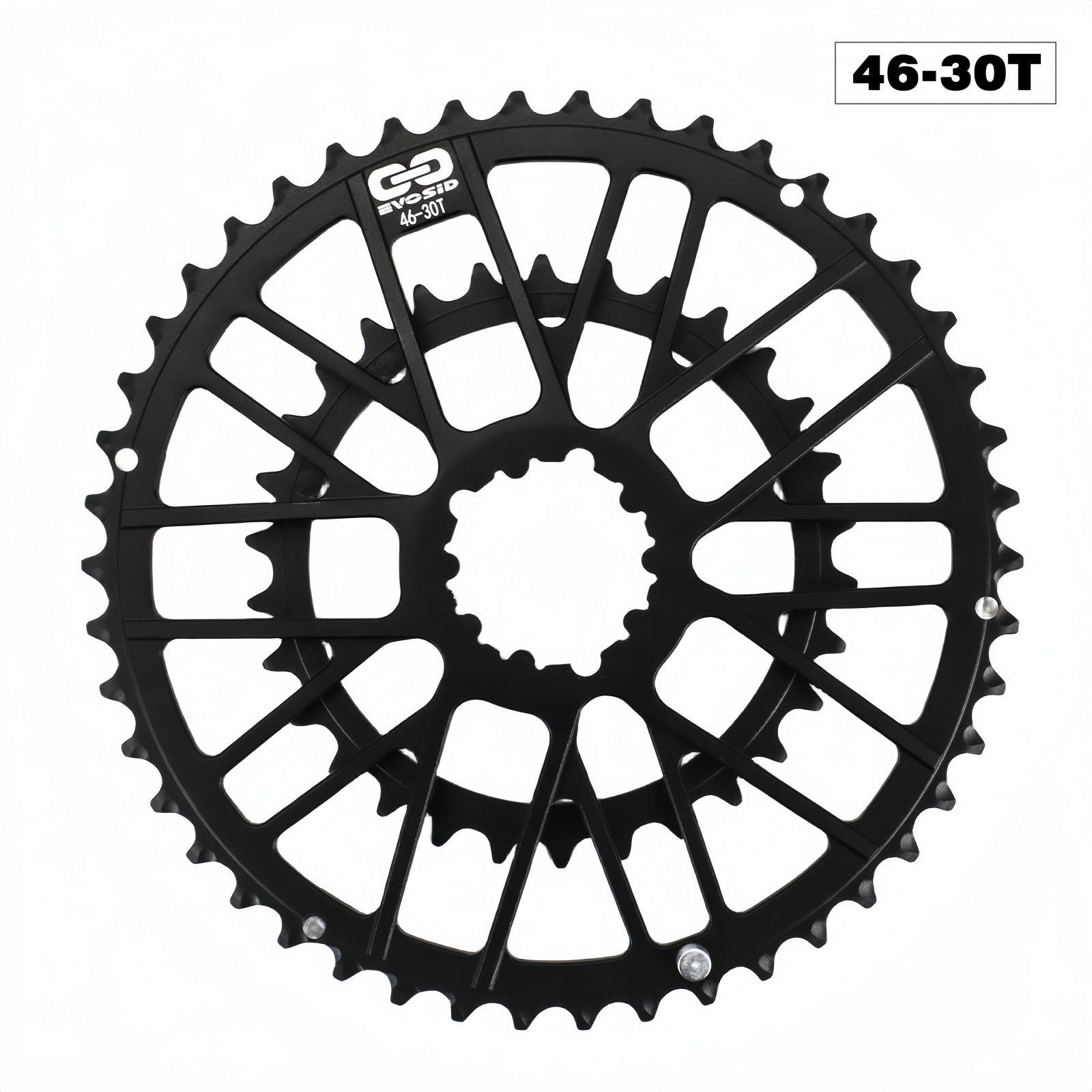 EVOSID CNC Road Bike Chainring Set | 46-30T / 48-32T | 7075-T6 Aluminum | 3-Bolt Direct Mount | Compatible with GXP Cranks