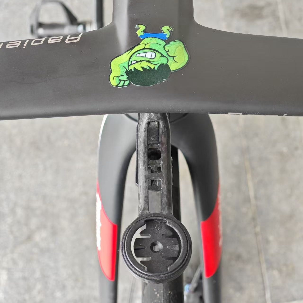 Seka Spear / Rapier Integrated Carbon Computer Mount | Ultra-Light 10g | Supports Garmin 1050 | Titanium Bolts Included