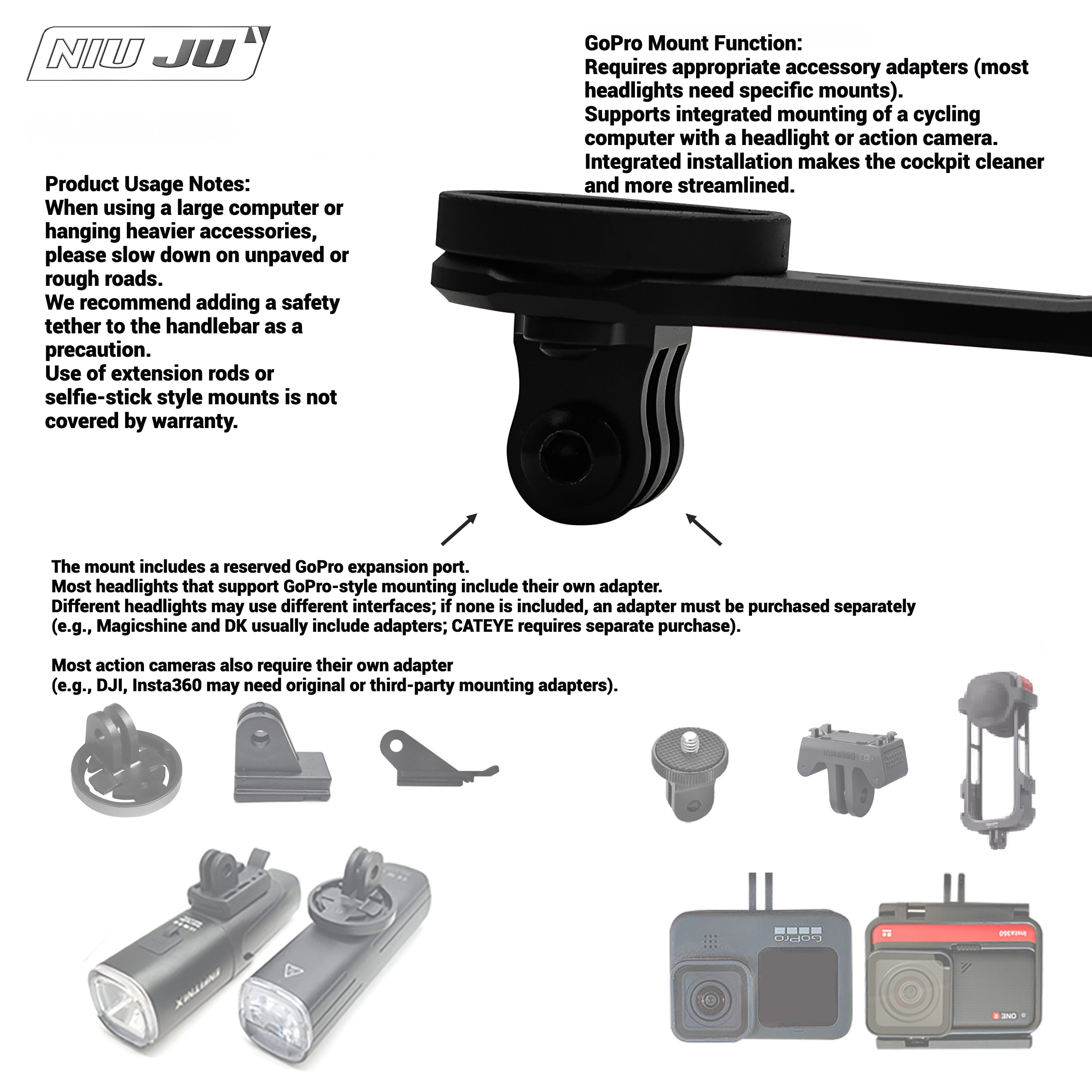 Cervelo S5 (AB08) Carbon Computer Mount|Fits Garmin/Wahoo/Bryton/IGPS/Giant|Ultra-Light Aero Mount for 2025 S5