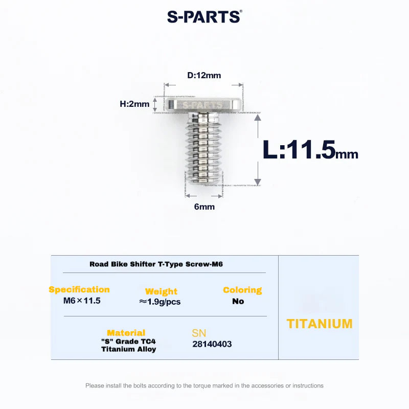 S-PARTS Titanium Drivetrain Bolt Kit for MAGENE QED Electronic Groupset