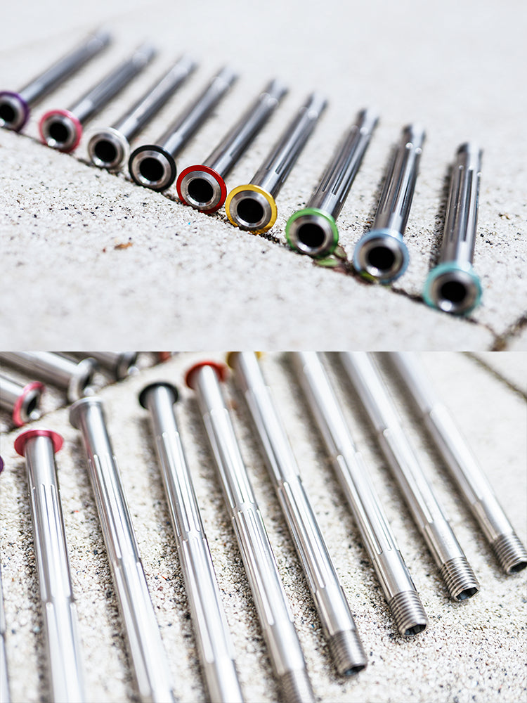 Chaser Ultralight Titanium Thru Axle Set for GIANT TCR & Propel | TC11 Titanium | 116mm/161mm | 37g Per Pair