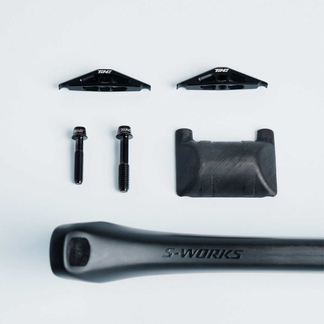 TiNE Ultra-Light 6.8g Seat Clamp & Leveling Assembly | Compatible with Specialized SL8 Aethos, Colnago & DARIMO Seatposts | CNC Titanium Precision