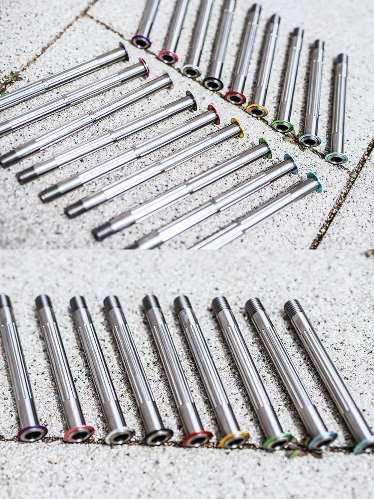 Chaser Ultralight Titanium Thru Axle Set for GIANT TCR & Propel | TC11 Titanium | 116mm/161mm | 37g Per Pair