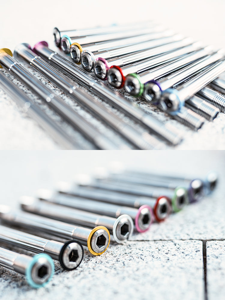 Chaser Ultra-Light Titanium Thru Axle Set – Pinarello DOGMA F-Series Compatible – 34g / Pair