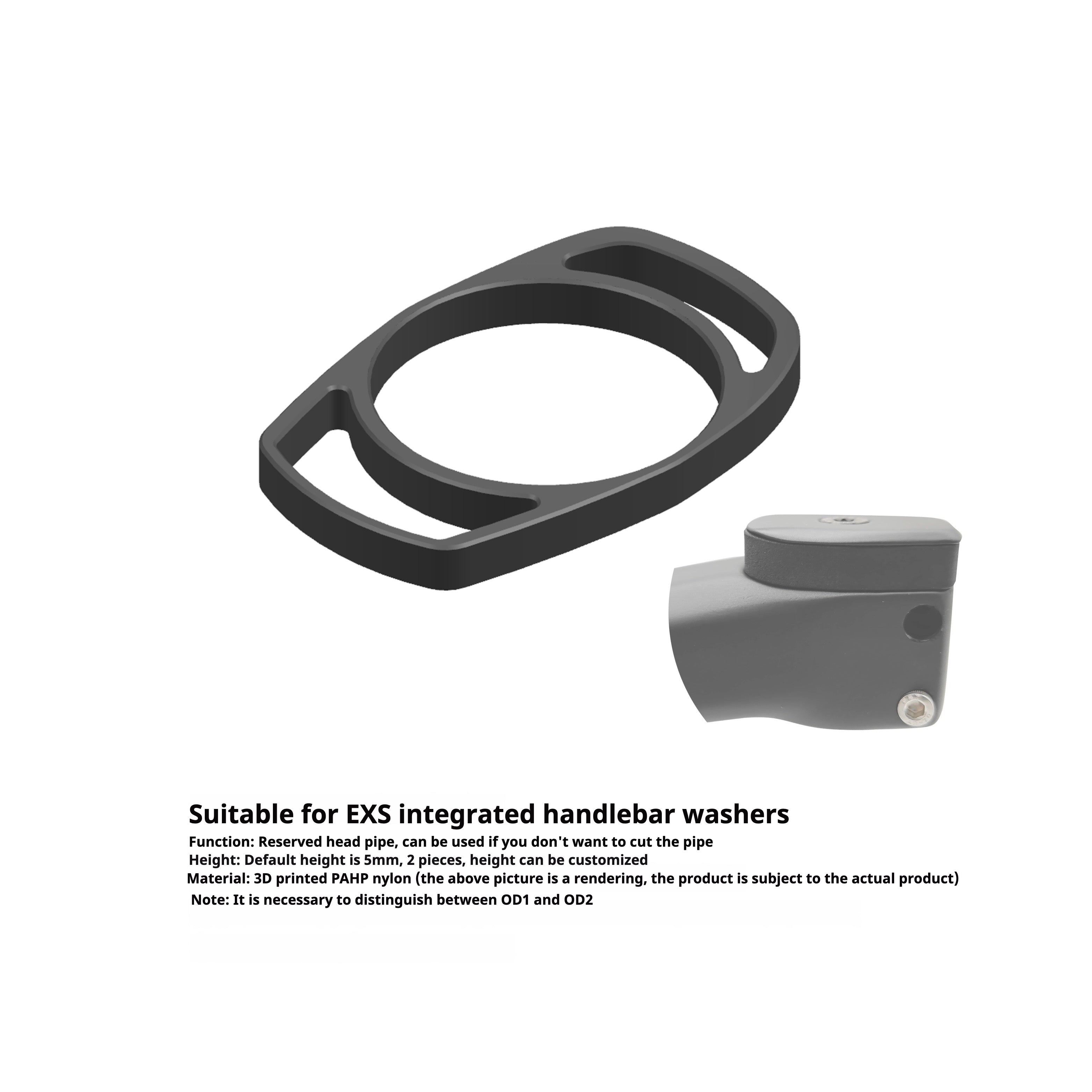 EXS AeroVer Integrated Handlebar Custom Spacers & Adapters – Compatible with Giant Propel, BMC, Cannondale, Trek, Specialized & More