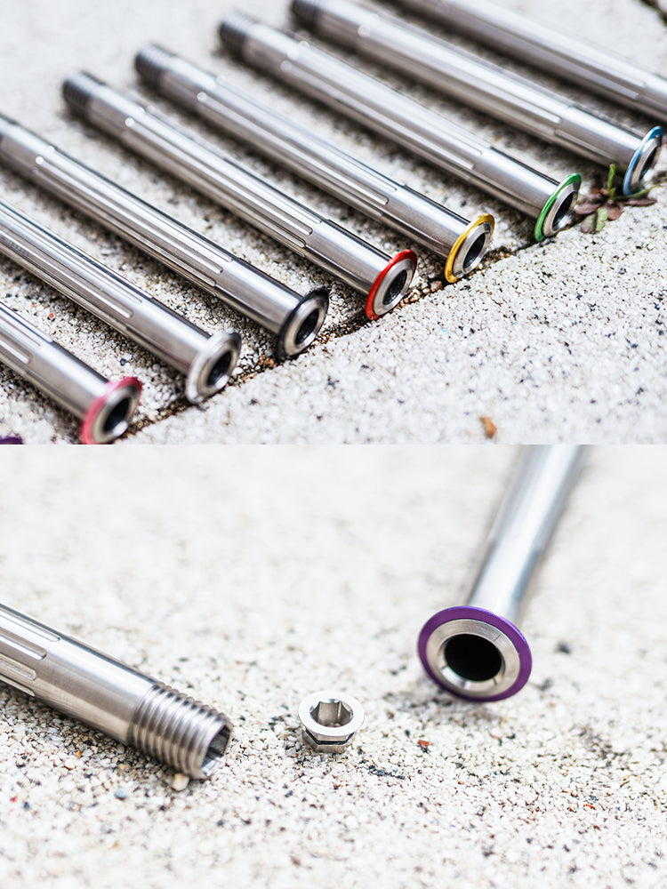 Chaser Ultralight Titanium Thru Axle Set for GIANT TCR & Propel | TC11 Titanium | 116mm/161mm | 37g Per Pair