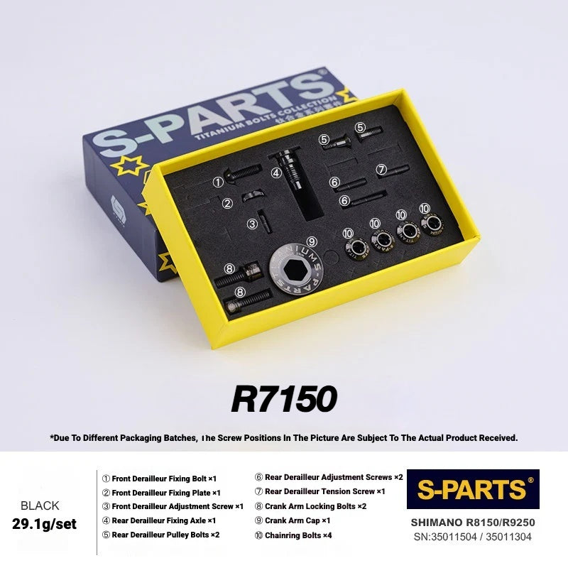 Shimano 105 Di2 R7150 Titanium Bolt Kit | Ultra-Light Groupset Upgrade